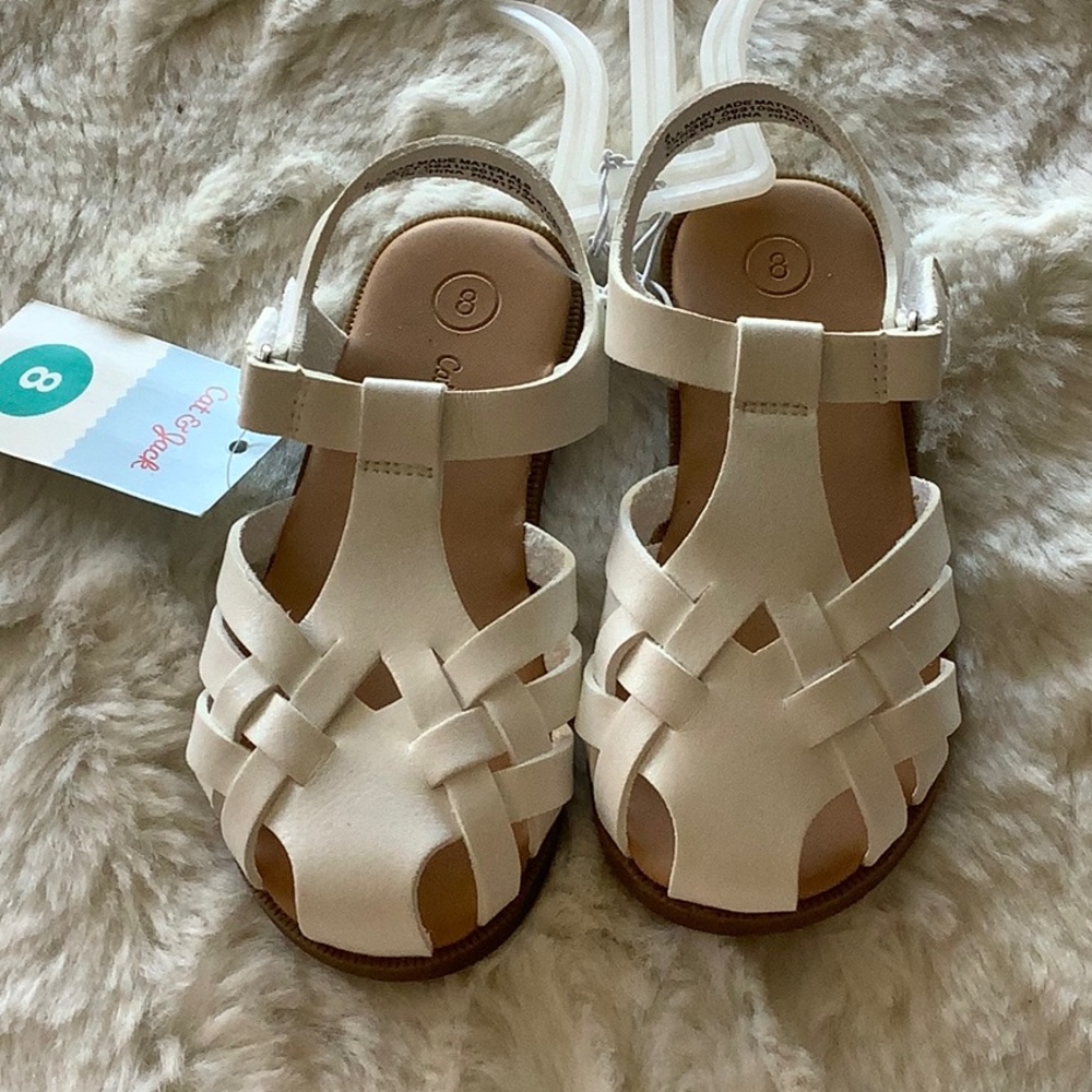 Cat & Jack white scrappy sandals